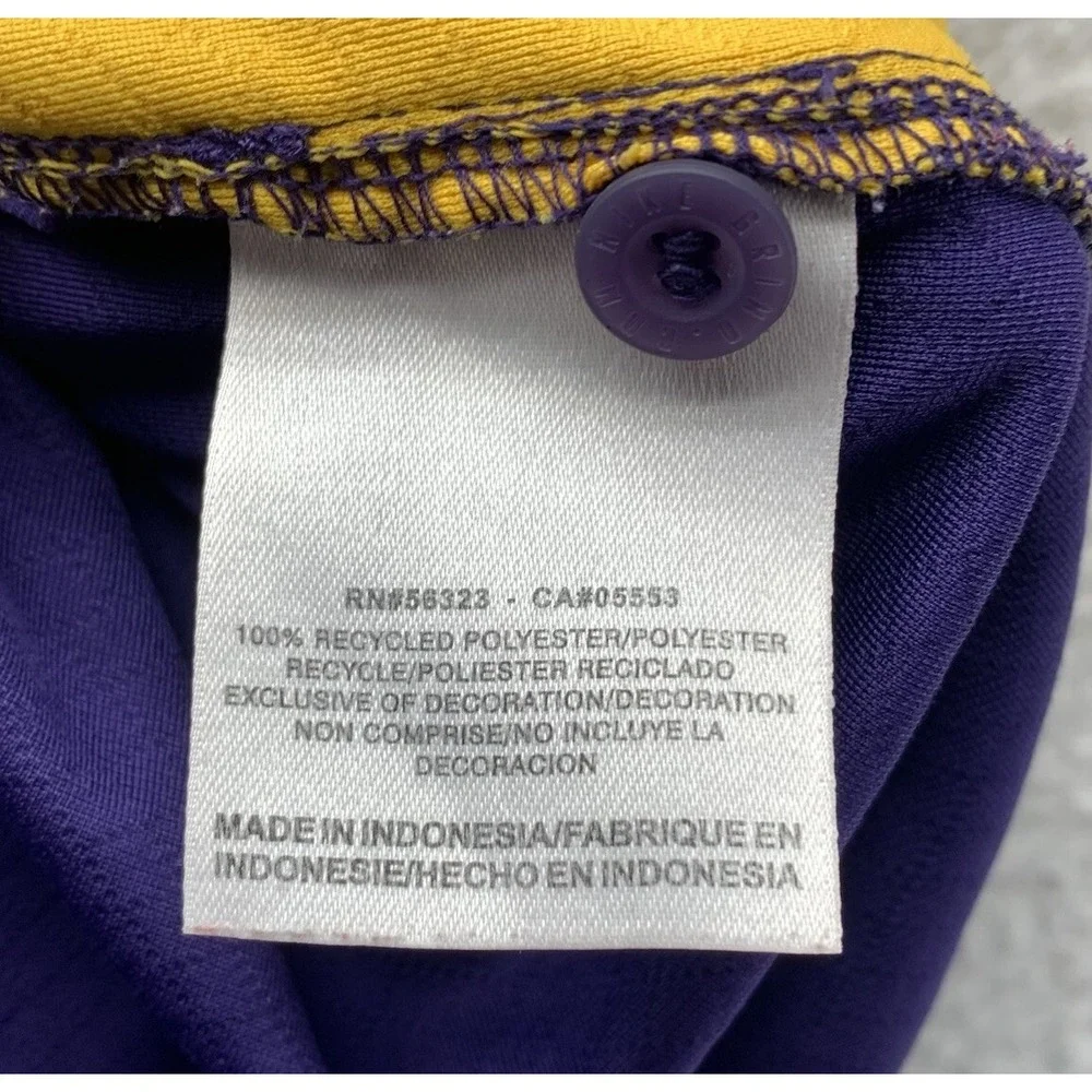 Nike East Carolina University Golf‎ Polo Shirt Mens Medium Purple Yellow Pirates